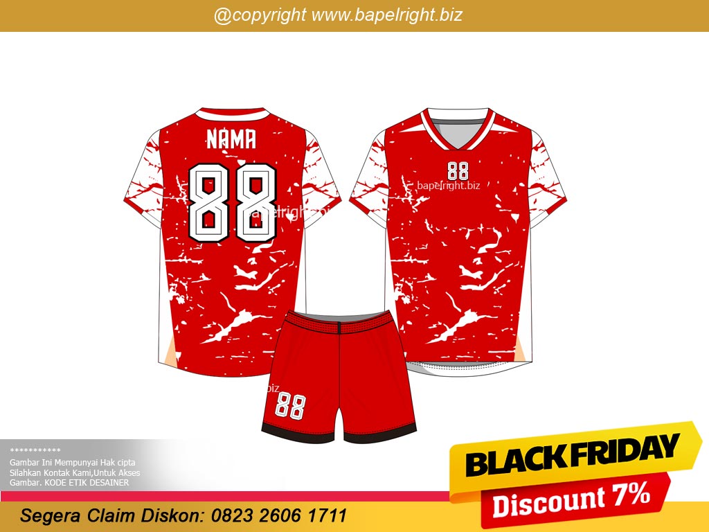 Jersey Futsal Warna Merah